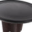 Howard Elliott Rounded Bollack Tray Side Table, Brown/Black