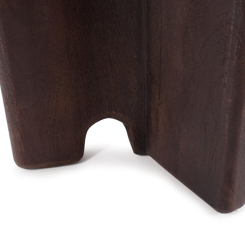 Howard Elliott Rounded Bollack Tray Side Table, Brown/Black