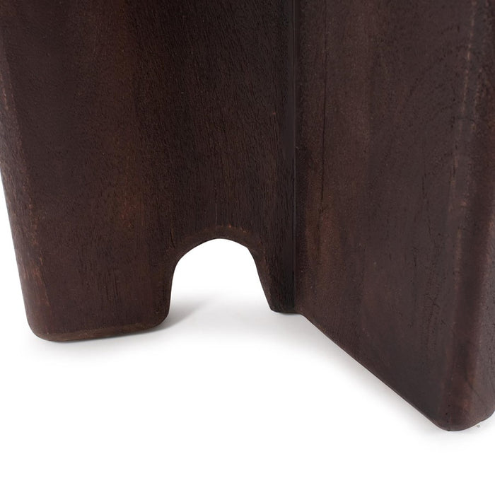 Howard Elliott Rounded Bollack Tray Side Table, Brown/Black