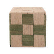 Howard Elliott Escobedo Square Jute Side Table, Green/Beige - 210016