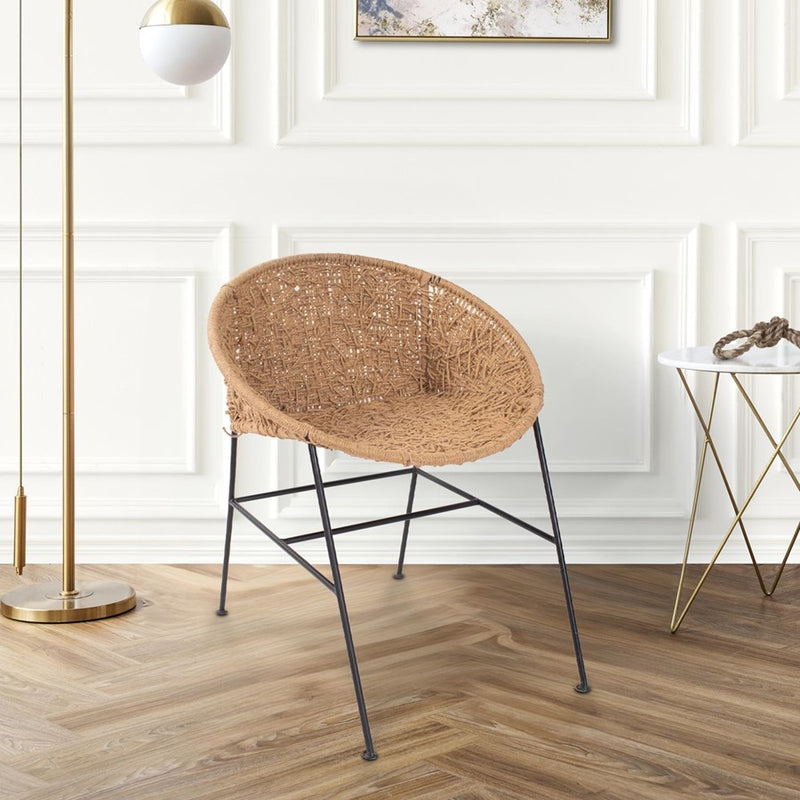 Howard Elliott Escobedo Scoop Jute Chair, Natural