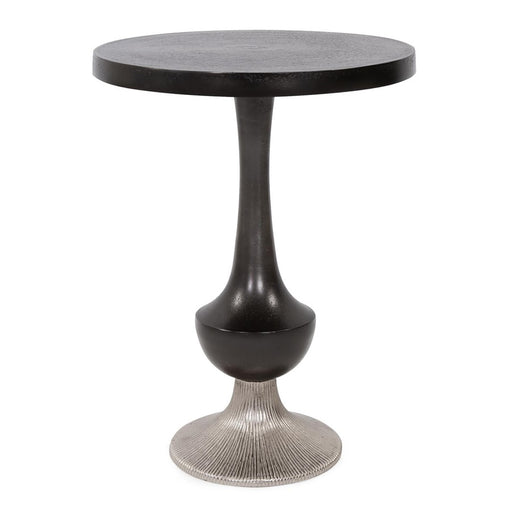 Howard Elliott Swanson Drink Table, Ebony/Nickel - 23049