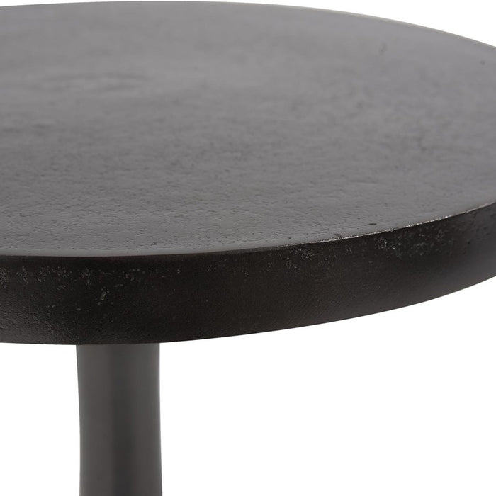 Howard Elliott Swanson Drink Table, Ebony/Nickel
