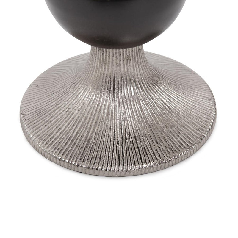 Howard Elliott Swanson Drink Table, Ebony/Nickel
