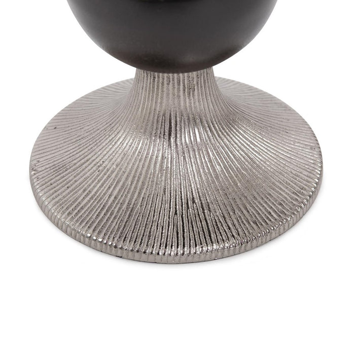 Howard Elliott Swanson Drink Table, Ebony/Nickel