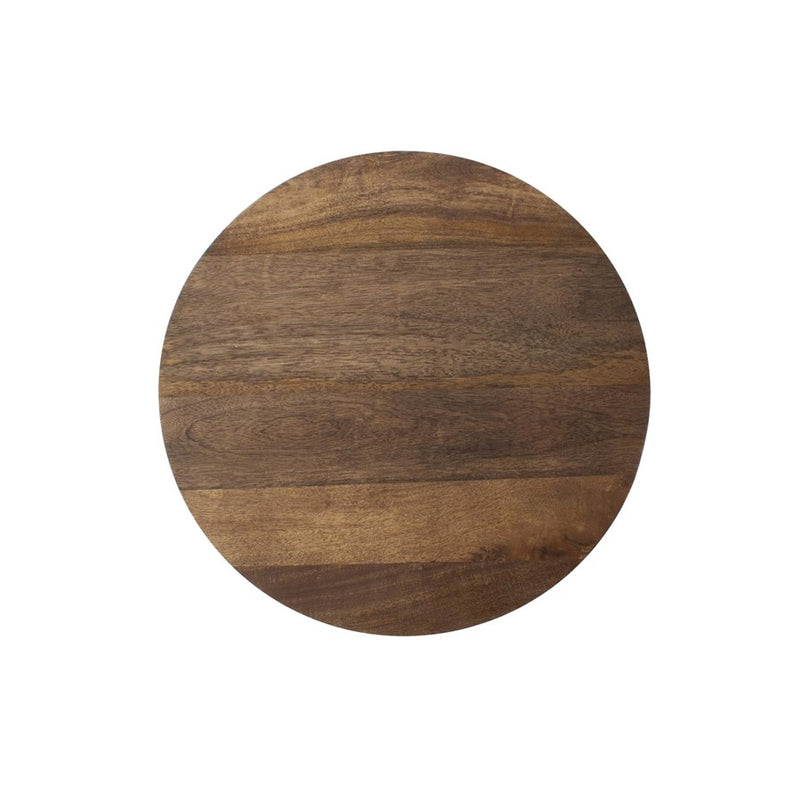 Howard Elliott Robin Baron Mattia Round Drink Table, Natural/Gold