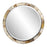 Howard Elliott Godfrey Round White Tiled Horn Mirror, Natural - 25174