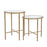 Howard Elliott Tetro Oval Nesting Tables, Brass