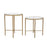 Howard Elliott Tetro Oval Nesting Tables, Brass