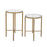 Howard Elliott Tetro Oval Nesting Tables, Brass