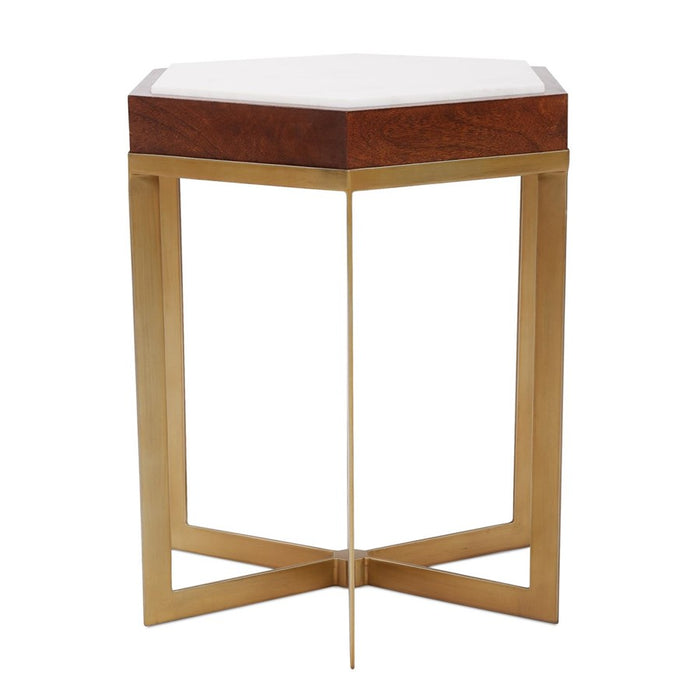 Howard Elliott Van Berkel Side Table, Brass