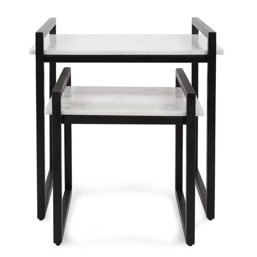 Howard Elliott Santiago Nesting Tables, Graphite/White