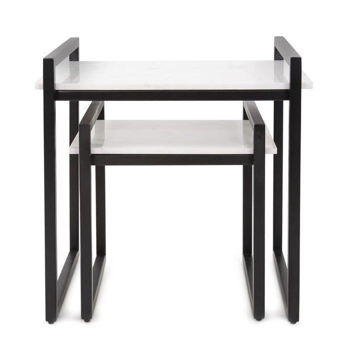 Howard Elliott Santiago Nesting Tables, Graphite/White