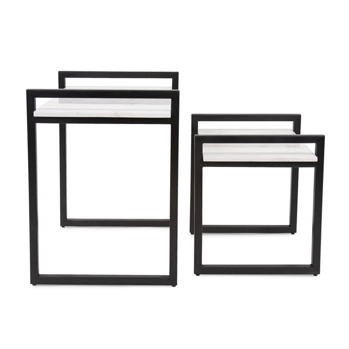 Howard Elliott Santiago Nesting Tables, Graphite/White