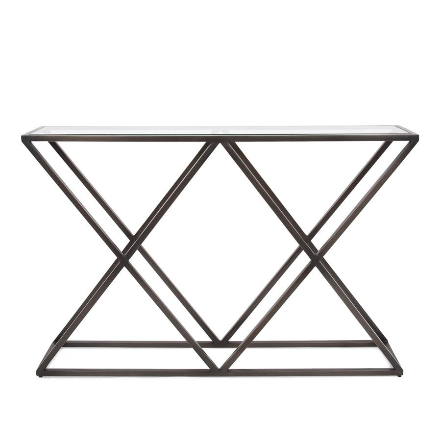 Howard Elliott Bennett Console Table, Brushed Gunmetal - 27033