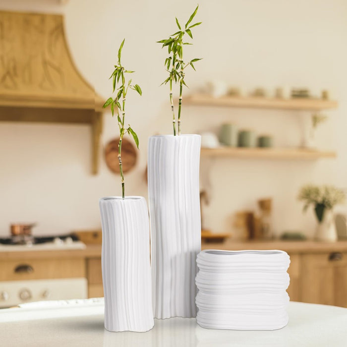 Howard Elliott Hirst Contemporary Vase/Tall, White