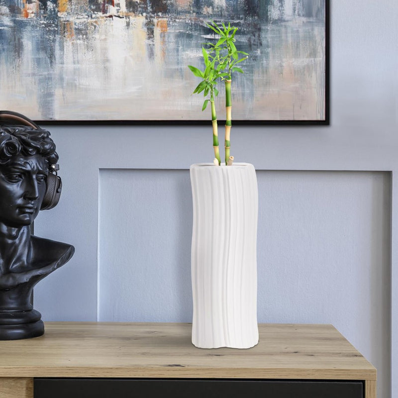 Howard Elliott Hirst Contemporary Vase/Medium, White