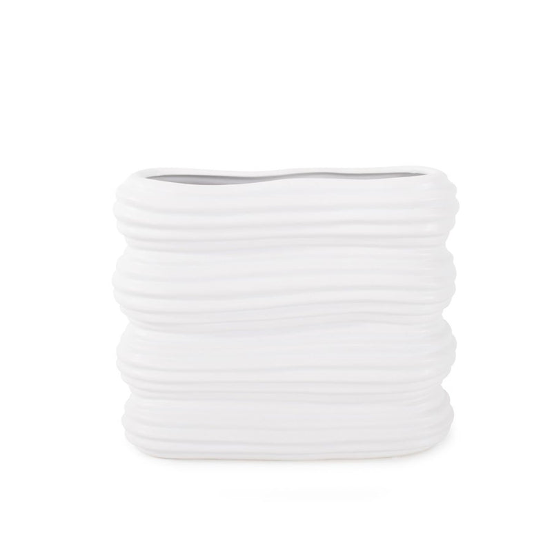 Howard Elliott Hirst Contemporary Vase/Short, White - 28028