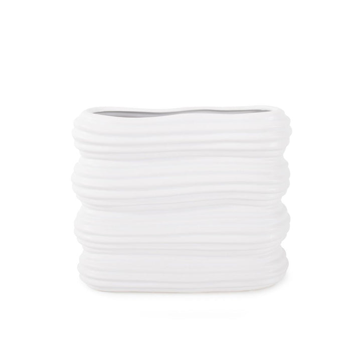 Howard Elliott Hirst Contemporary Vase/Short, White - 28028