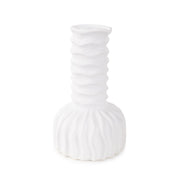 Howard Elliott Herring Bulbous Abstract Vase/Tall, White - 28029