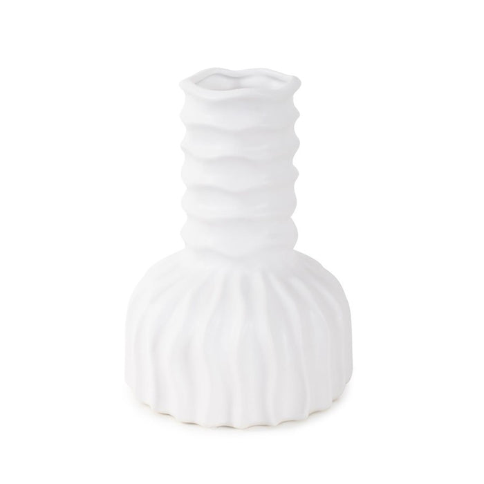 Howard Elliott Herring Bulbous Abstract Vase/Medium, White - 28030