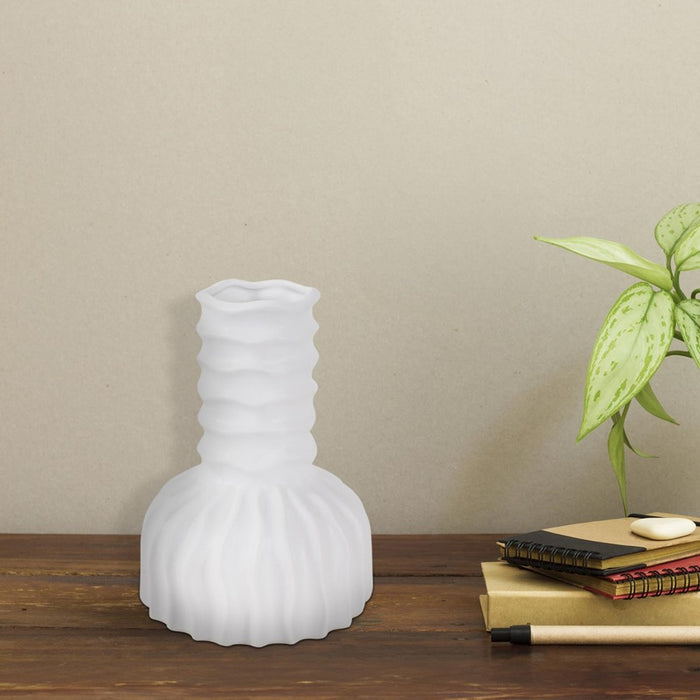 Howard Elliott Herring Bulbous Abstract Vase/Medium, White