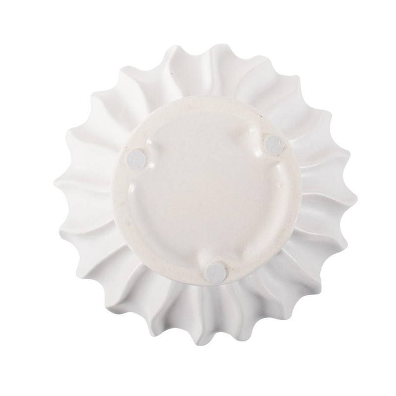Howard Elliott Herring Bulbous Abstract Vase/Small, White