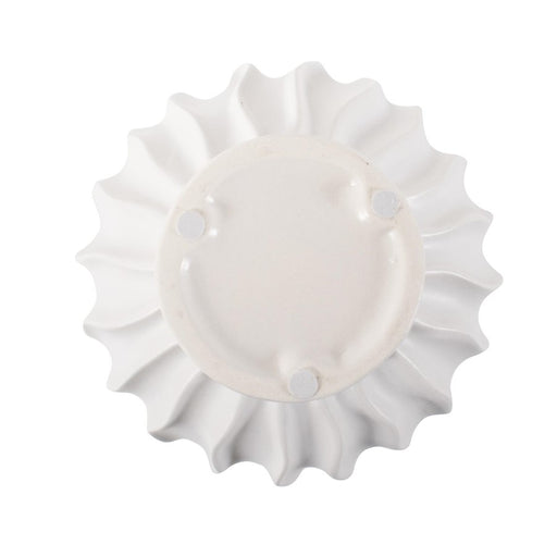 Howard Elliott Herring Bulbous Abstract Vase/Small, White