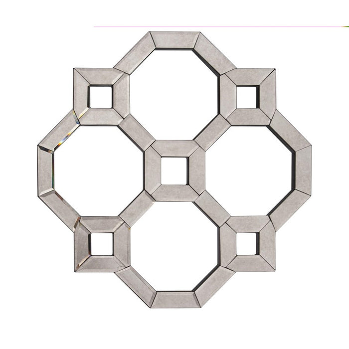 Howard Elliott Antoni Geometric Mirror, Antique Gray - 29066