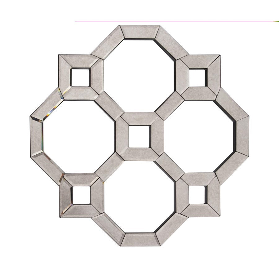 Howard Elliott Antoni Geometric Mirror, Antique Gray - 29066
