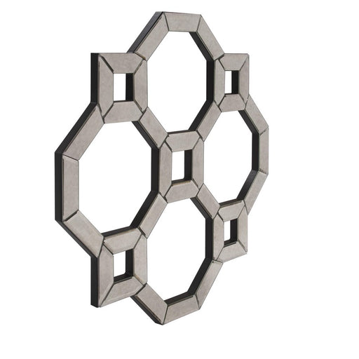 Howard Elliott Antoni Geometric Mirror, Antique Gray