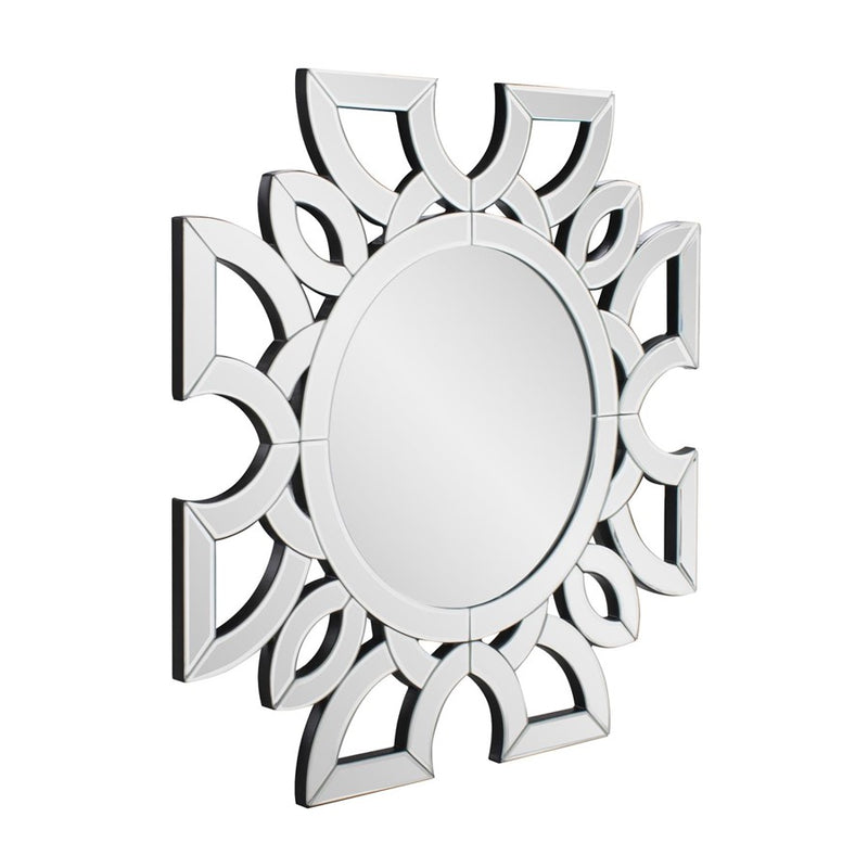 Howard Elliott Eduina Symmetrical Cut Pattern Wall Mirror