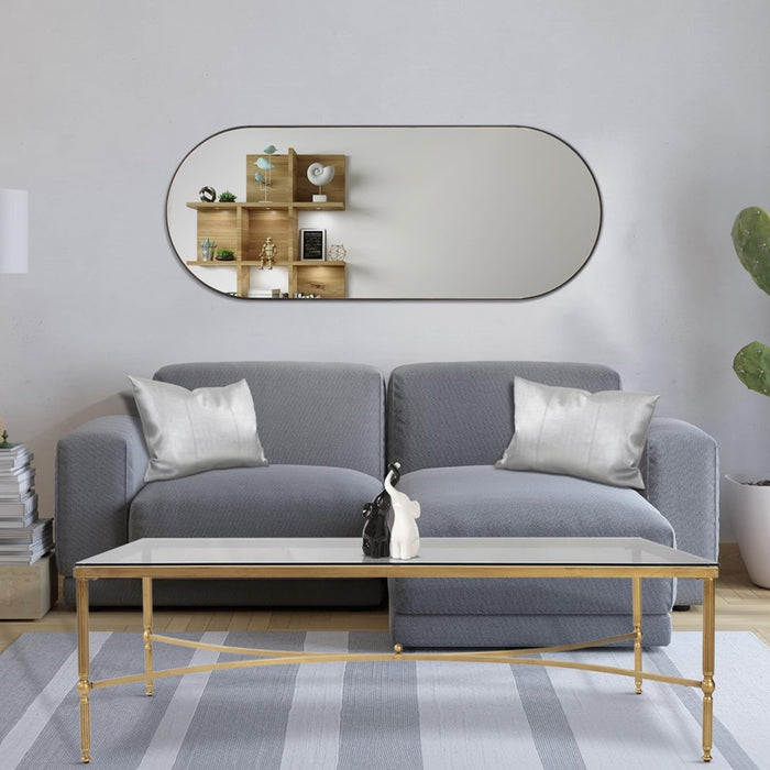 Howard Elliott Balducci Oval Mirror- Small, Black