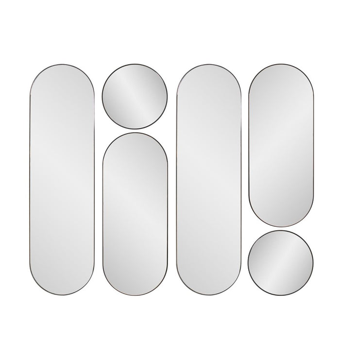 Howard Elliott Balducci Round Mirror/Small, Black