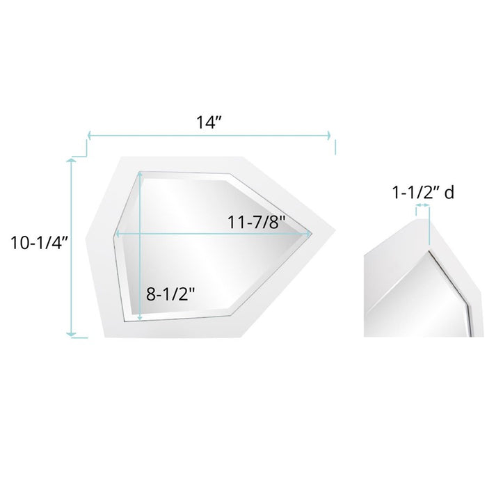 Howard Elliott Abrams Mirror, White, Matte White