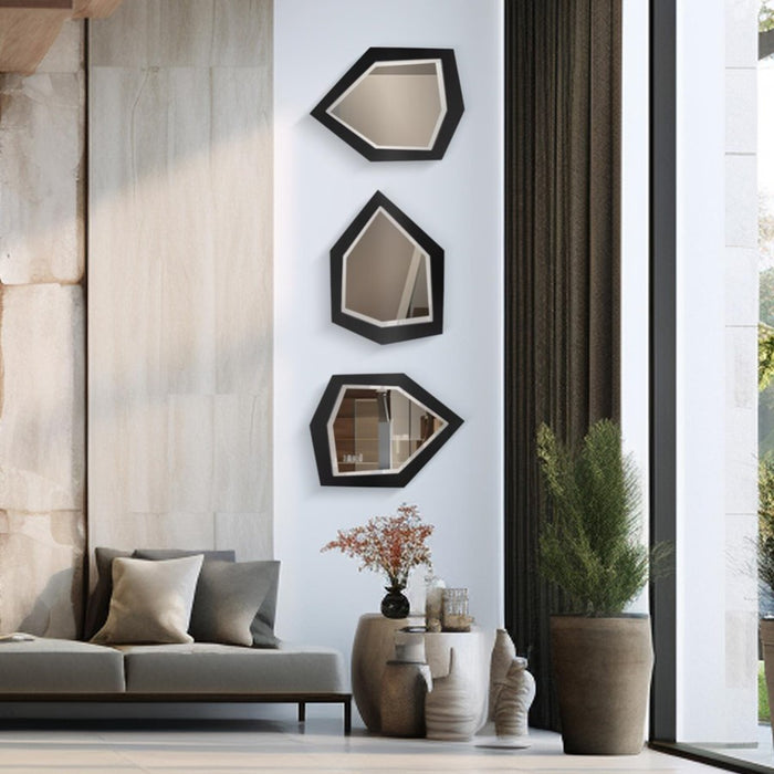 Howard Elliott Abrams Mirror, Black, Matte Black