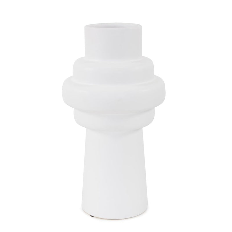 Howard Elliott Zopol Contemporary Vase/Tall, Matte White - 34245