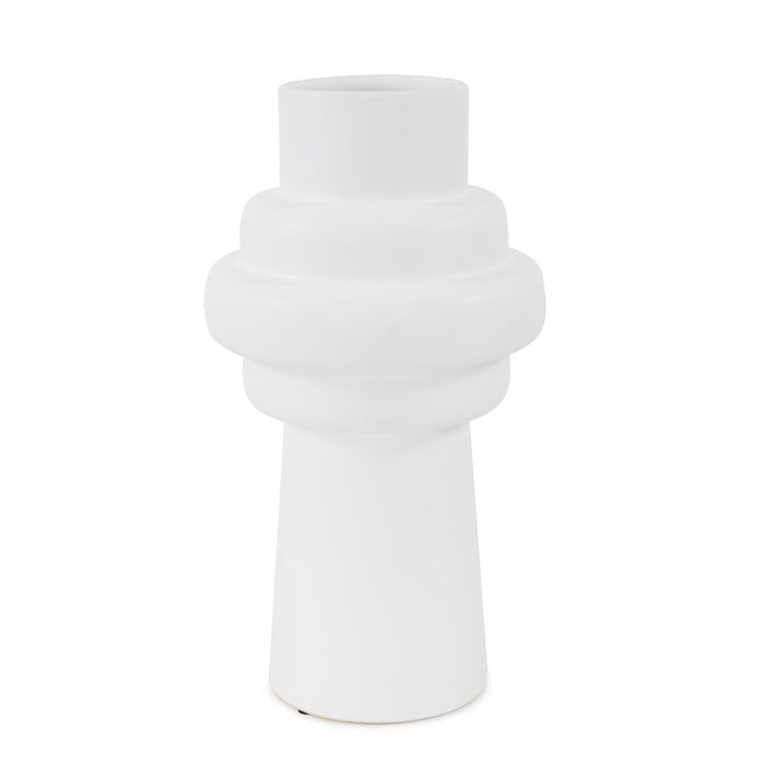 Howard Elliott Zopol Contemporary Vase/Tall, Matte White - 34245