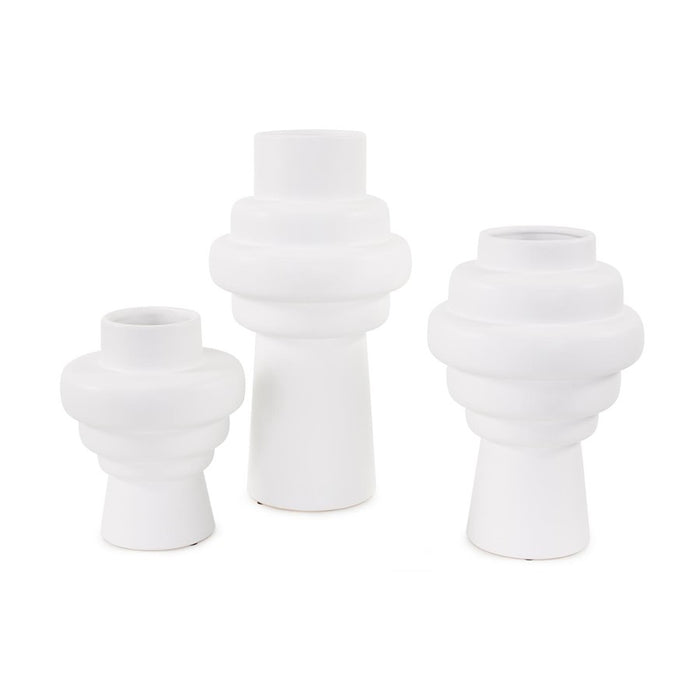 Howard Elliott Zopol Contemporary Vase/Tall, Matte White