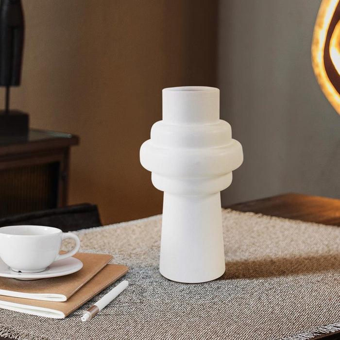 Howard Elliott Zopol Contemporary Vase/Tall, Matte White