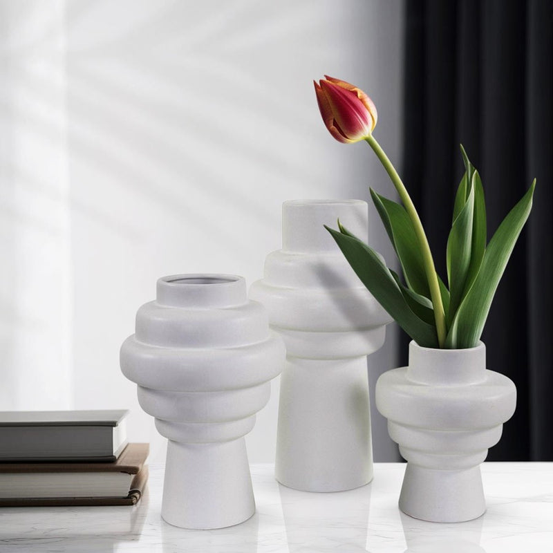 Howard Elliott Zopol Contemporary Vase/Tall, Matte White