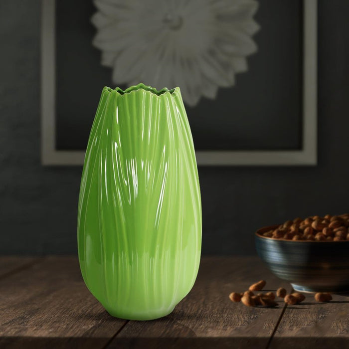 Howard Elliott Field Green Tall Ceramic Vase