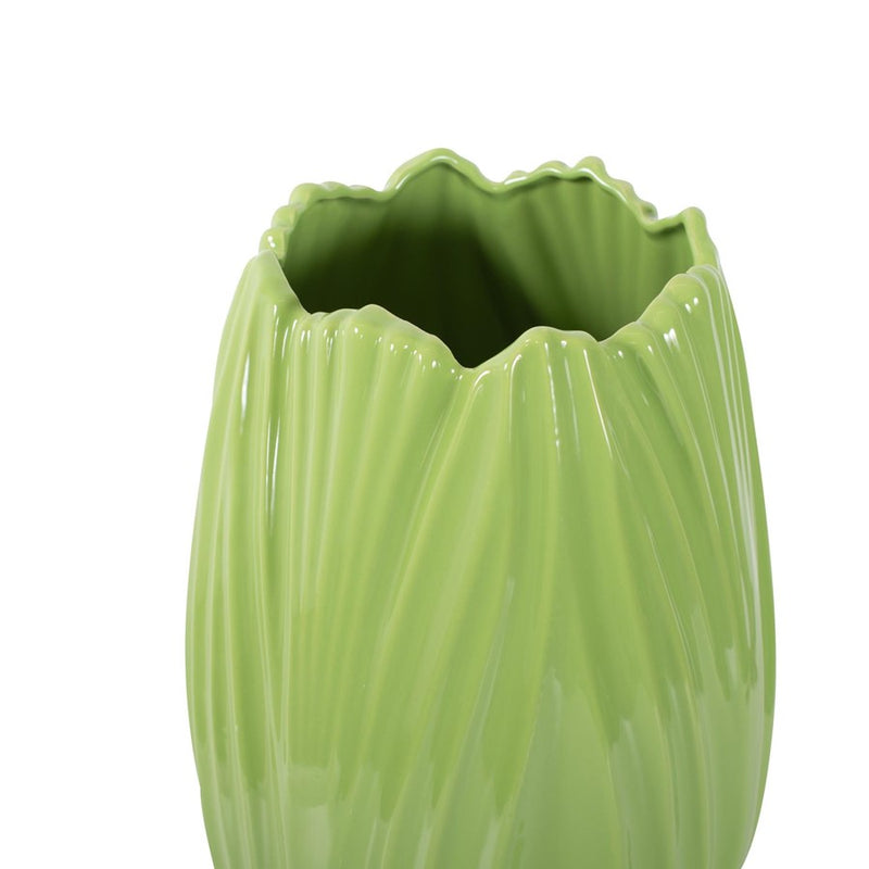 Howard Elliott Field Green Short Ceramic Vase