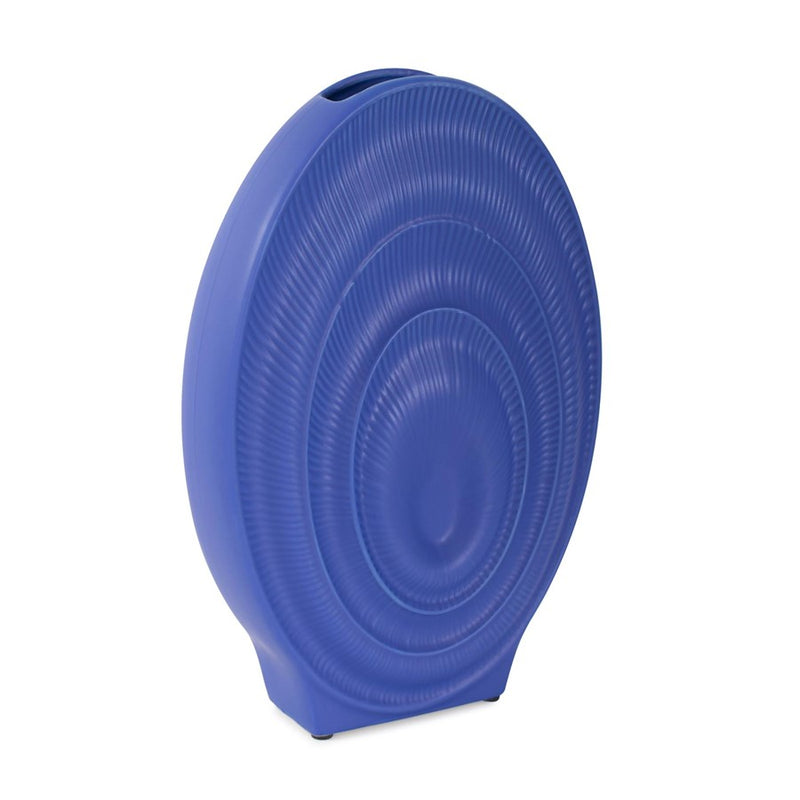 Howard Elliott Radiant Blue Short Ceramic Vase