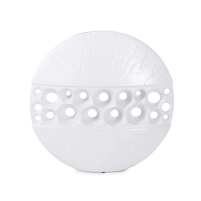 Howard Elliott White Side of Moon Vase - 34268