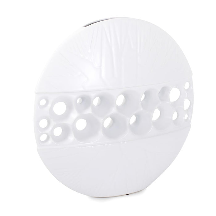 Howard Elliott White Side of Moon Vase