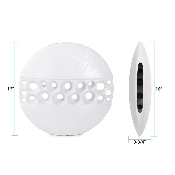 Howard Elliott White Side of Moon Vase