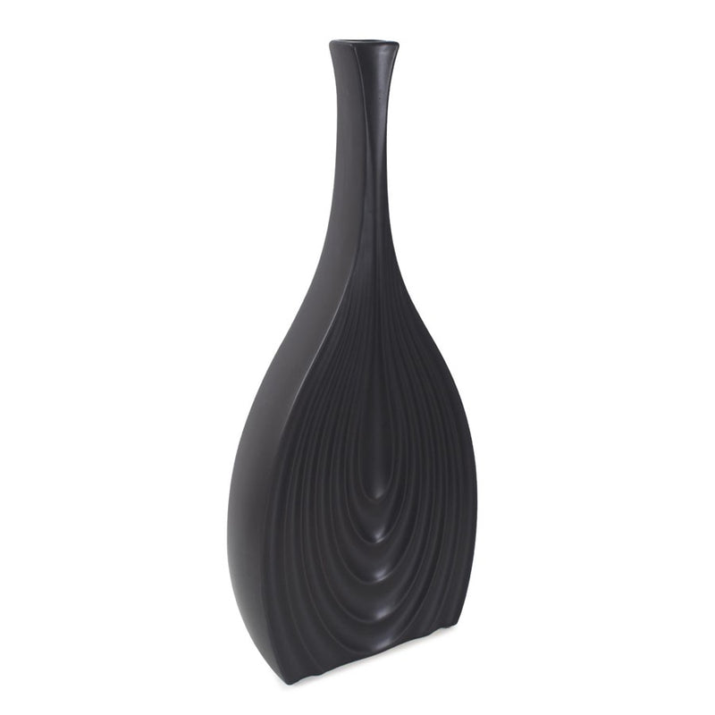 Howard Elliott Black Onion Tapered Tall Vase