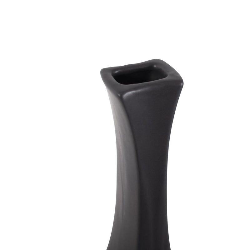 Howard Elliott Black Onion Tapered Tall Vase