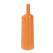Howard Elliott Orange Valencia Askewed Short Bottle Vase - 34281